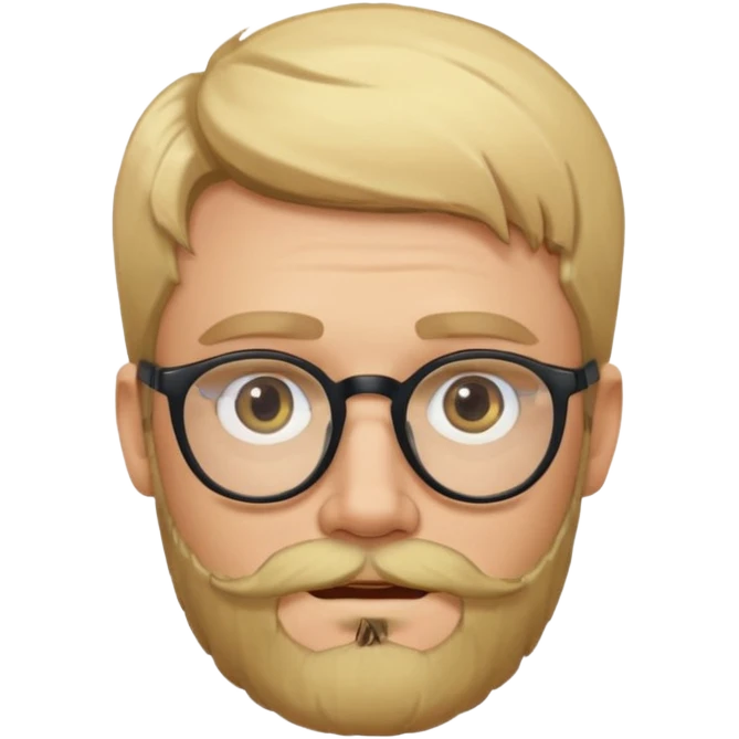 blond man with beard and spectacles emoji