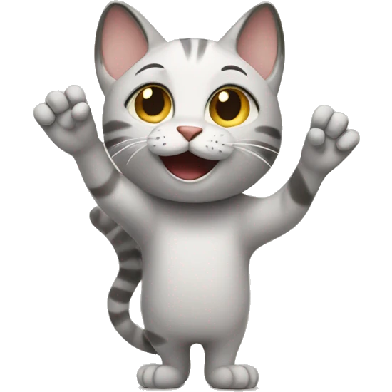 cat waving hand
 emoji
