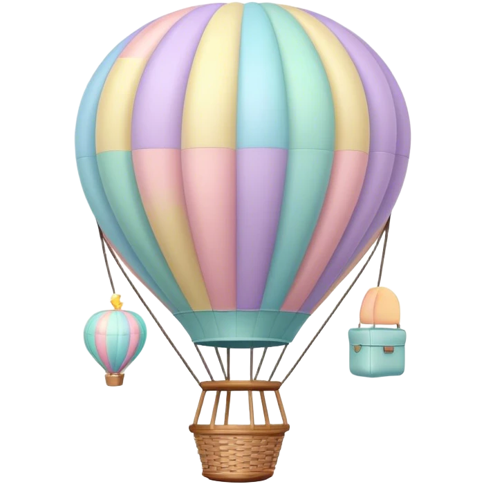 pastel hot air balloon  emoji