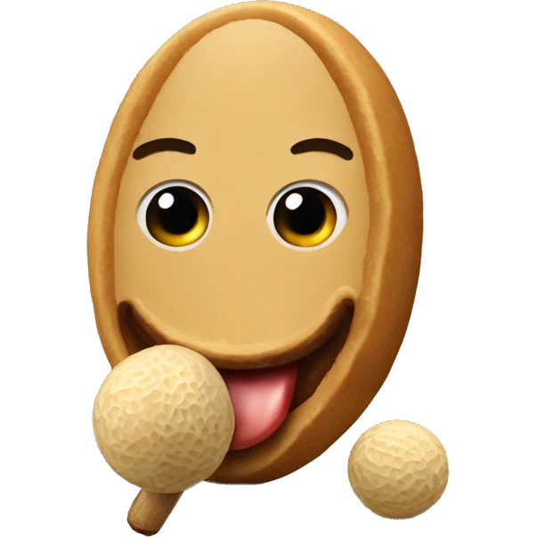 Peanut eating stick and balls emoji