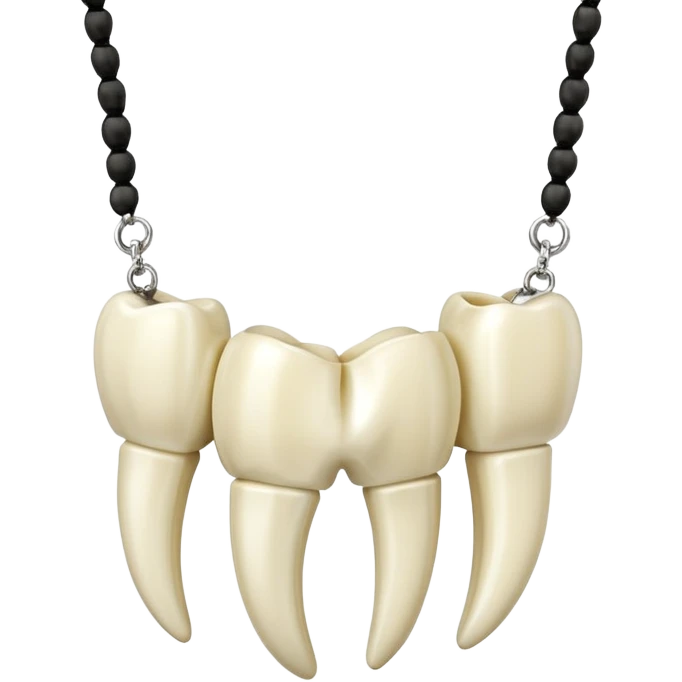Necklace made of human molars emoji