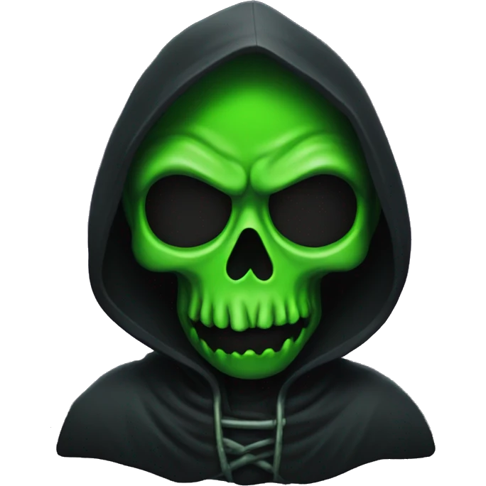 Neon green grim reaper emoji