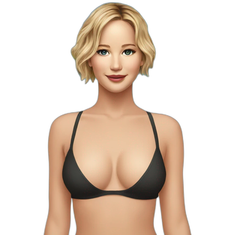 Jennifer Lawrence in bikini emoji