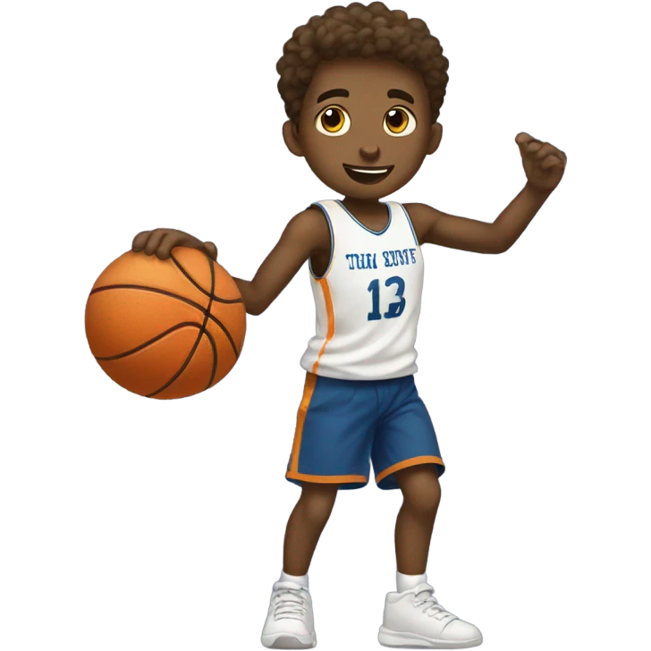 a boy playing basketball emoji