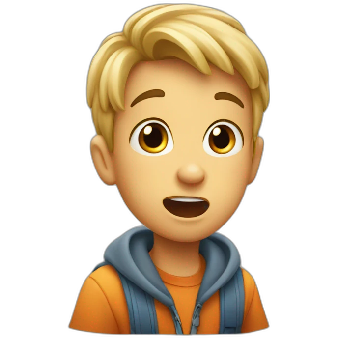 surprised little boy emoji