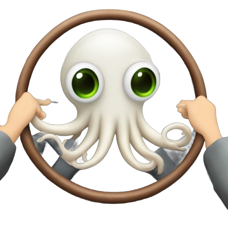 Squid driving  emoji