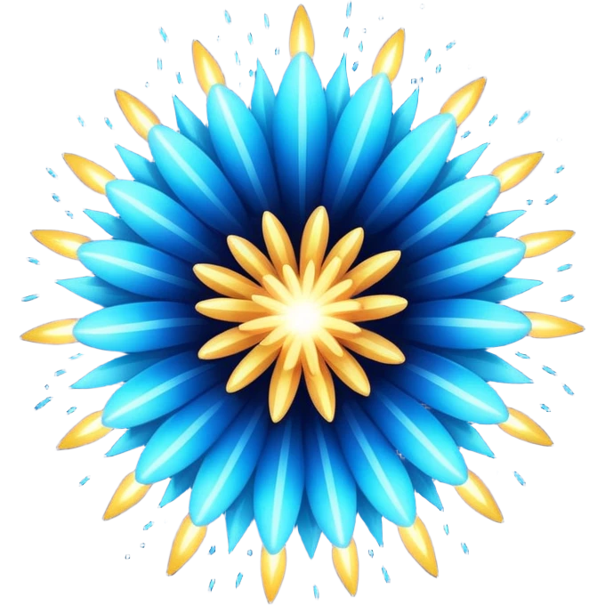 blue firework emoji
