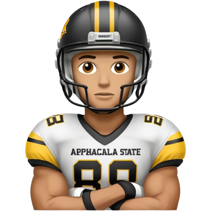 Appalachian ￼ state  football player emoji