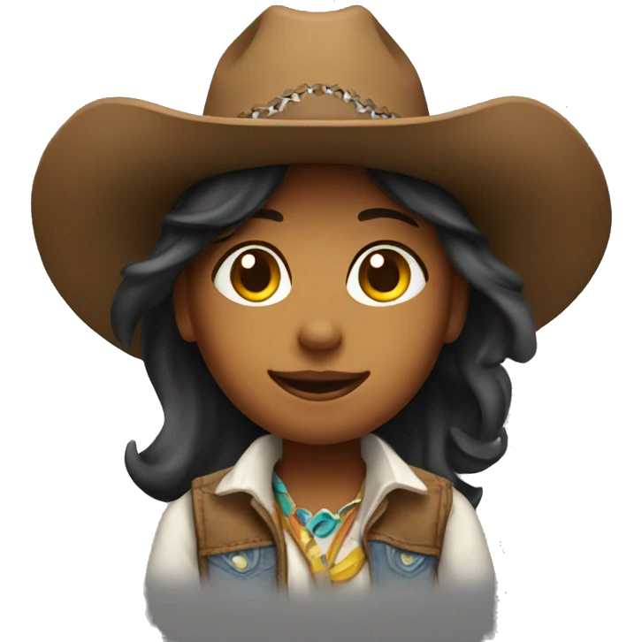girl with cowboy hat emoji