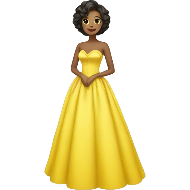 yellow ball gown emoji