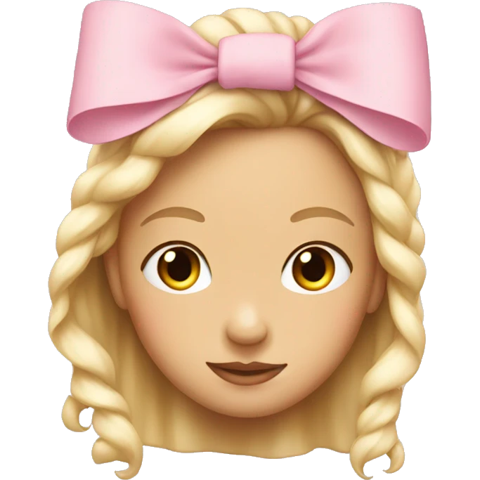 Light pink bows emoji