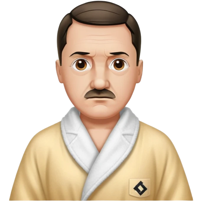 Hitler with a bath robe emoji