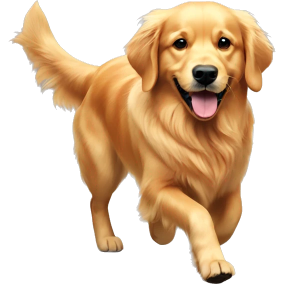 Golden retriever walking a golden retriever  emoji