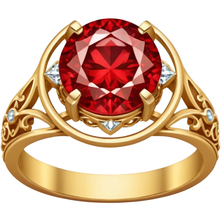 red ring marry red diamond emoji