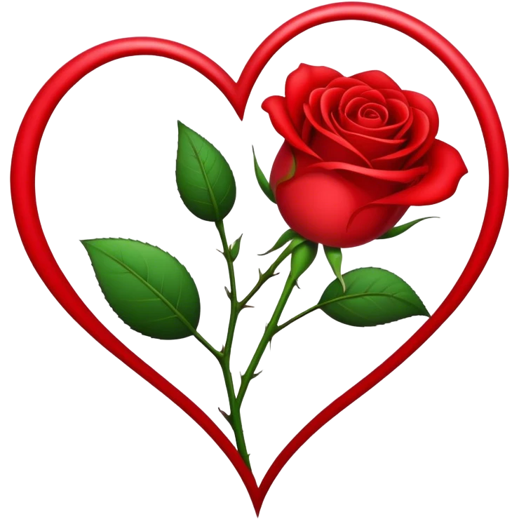 heart rose emoji