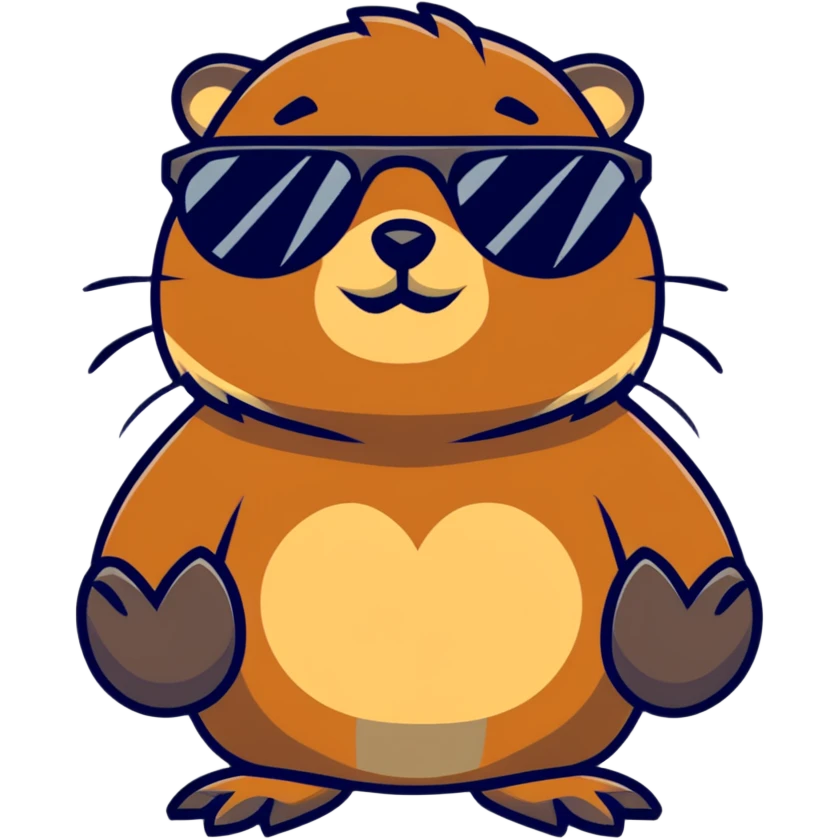 cool groundhog with sunglasses emoji