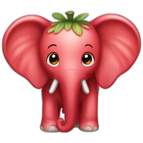 Strawberry elefant emoji