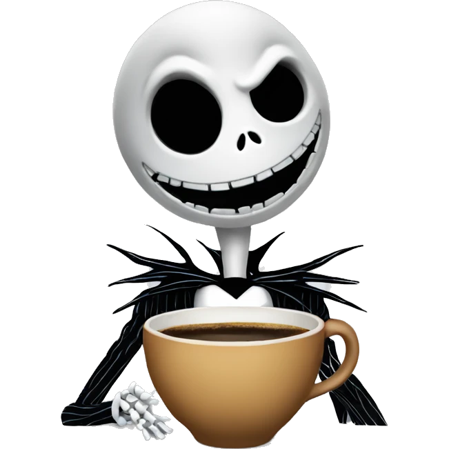 jack skellington with Coffee emoji