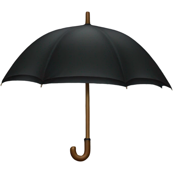 Umbrella in black with ok on it emoji