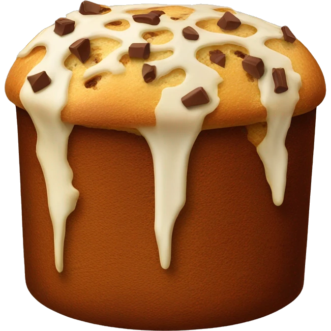 Full chocolate panettone emoji