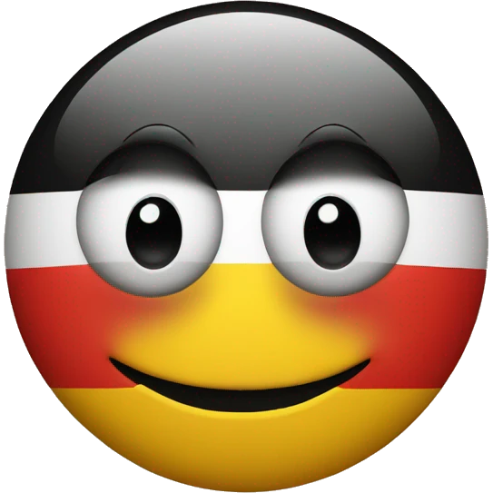 emoji smile but the smile is huge and creepy German flag emoji