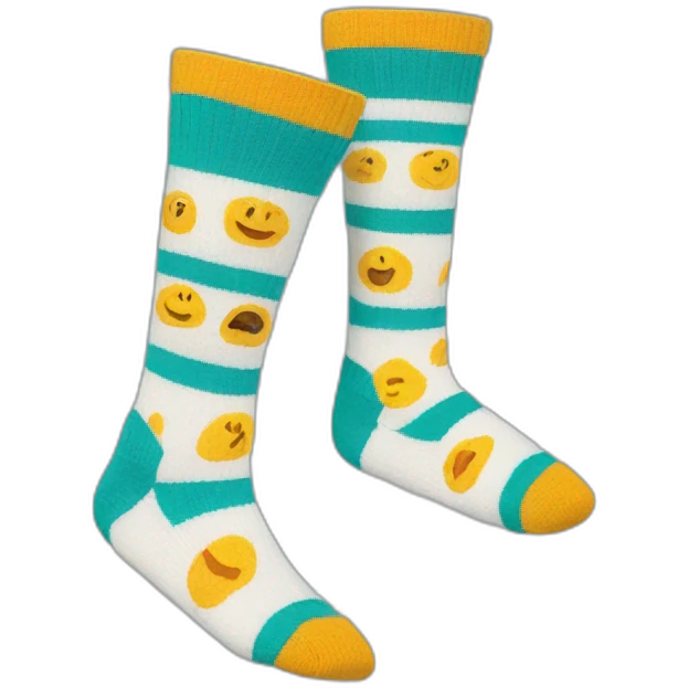 Chaussettes dépareillées emoji