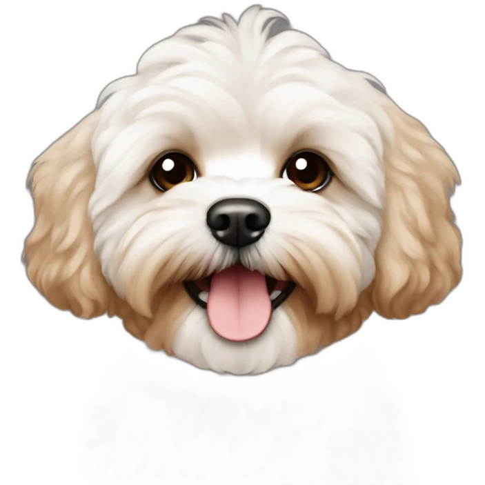 white brown maltipoo emoji