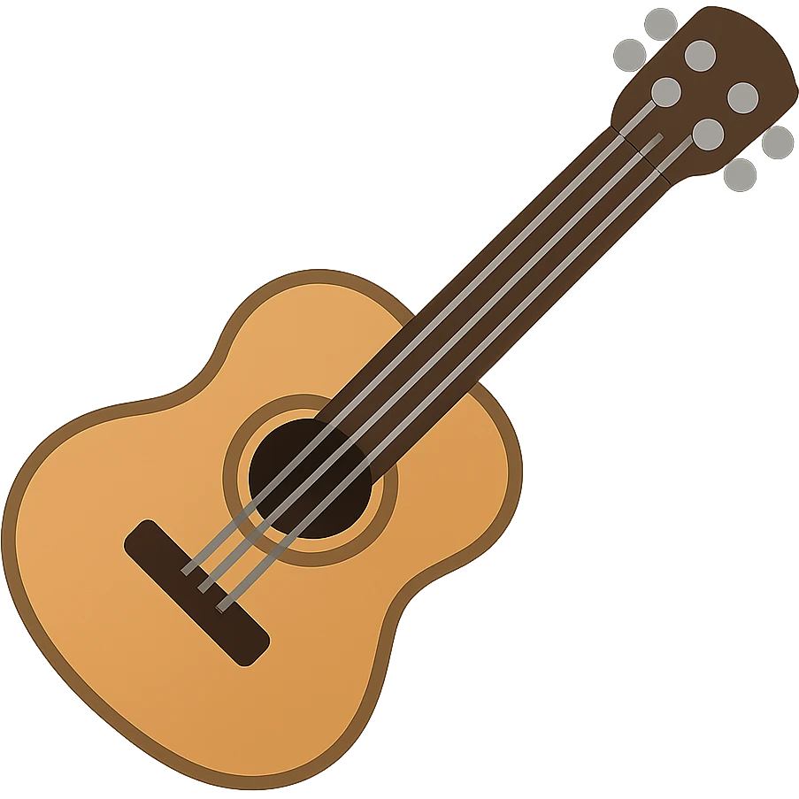 acoustic guitar, twitter emoji style emoji