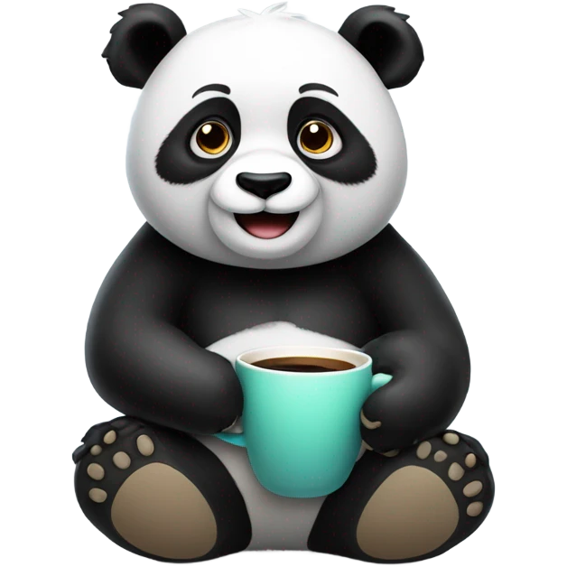 panda drink coffee emoji