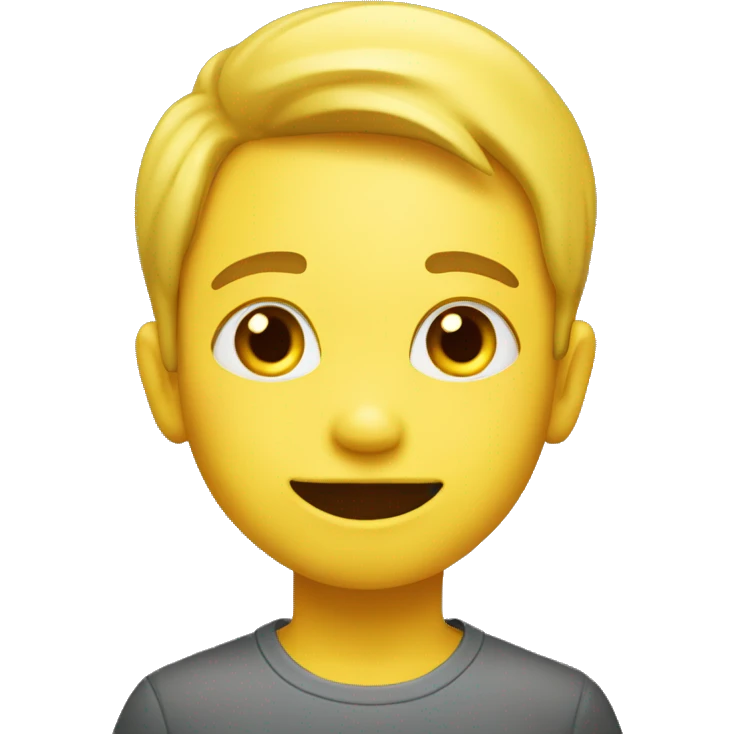 boy emoyi with yellow ha emoji