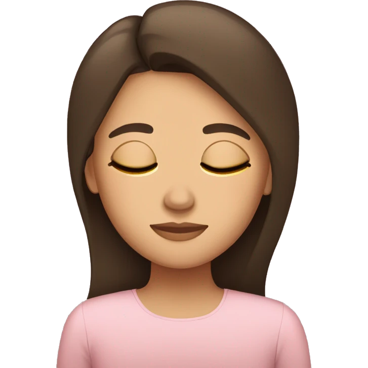 Brunette girl sleeping emoji