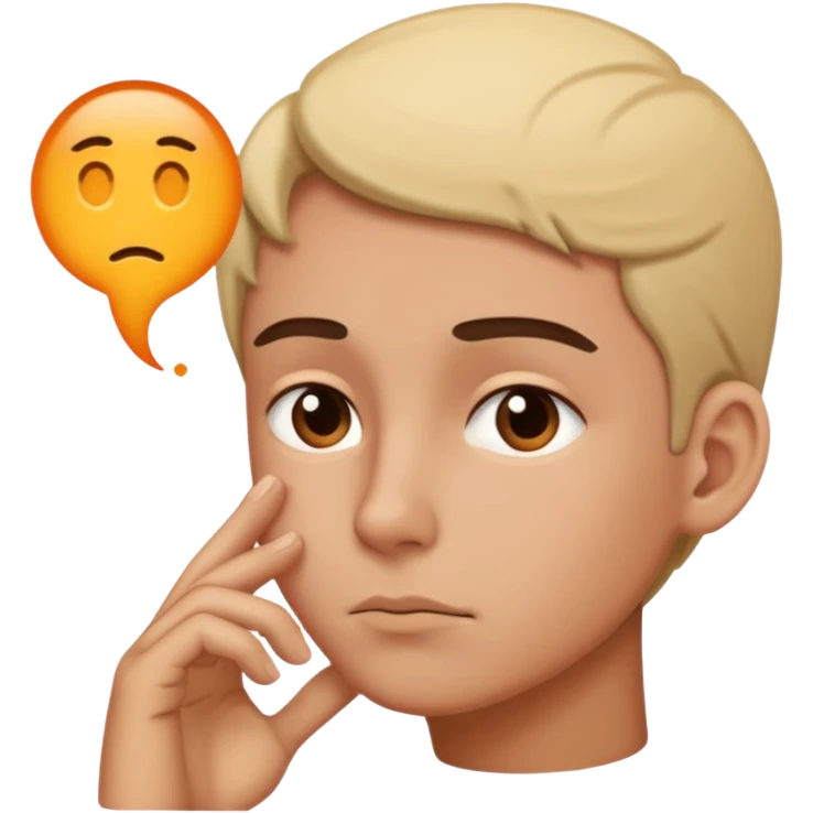 image, where developer think about something emoji