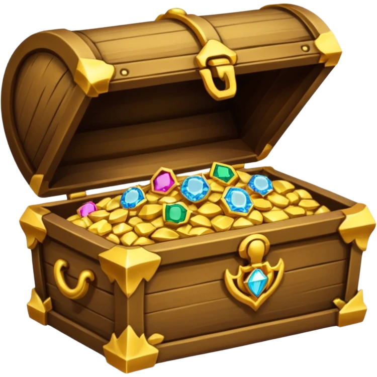 Buried treasure with jewels and diamonds emoji