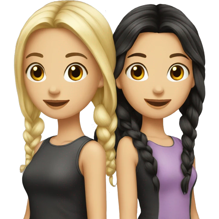 two--girls-best-friends-darkhair-blonde emoji