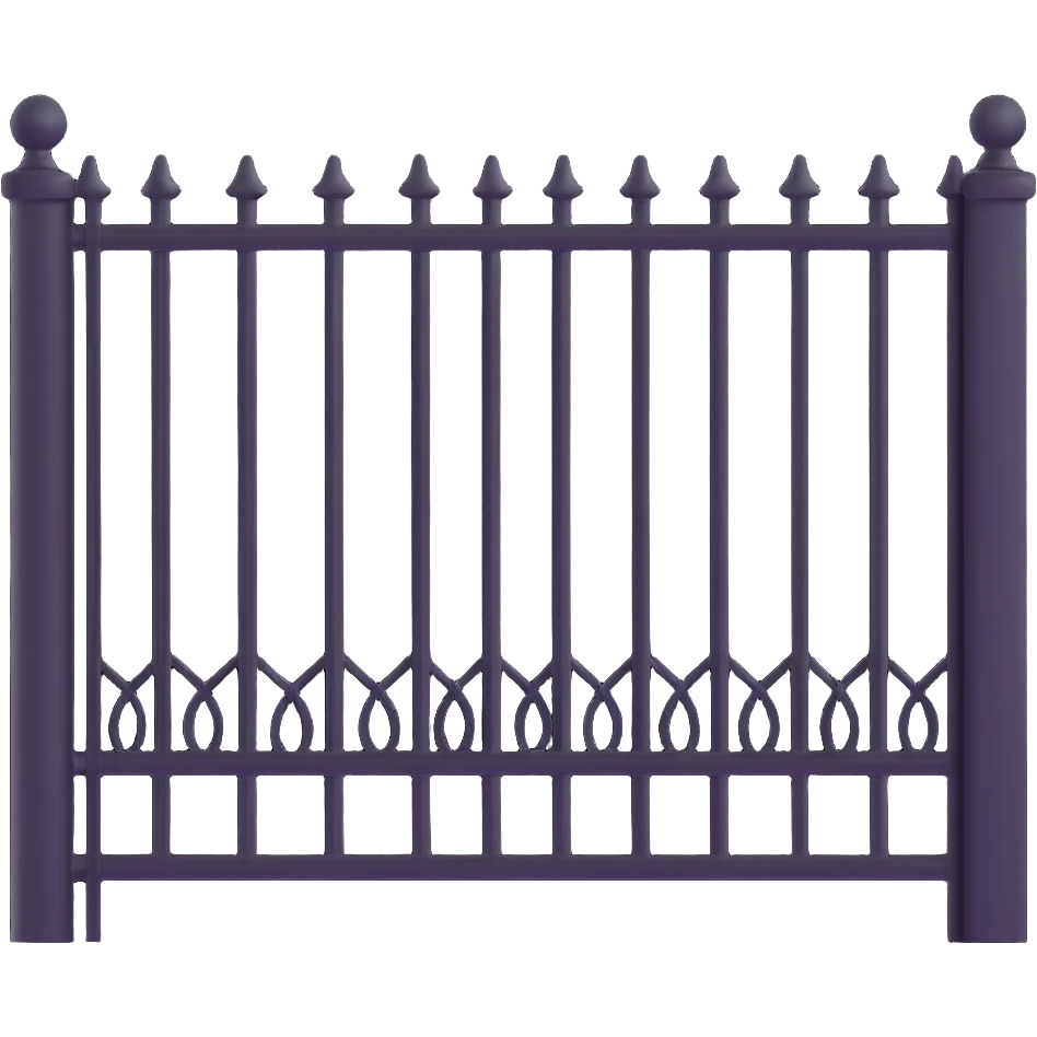 black wrought iron fence emoji