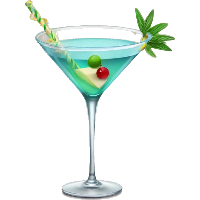 New Year's martini sugar rim emoji