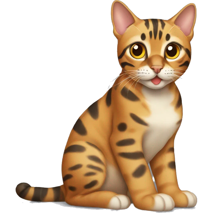 Two bengal cats emoji