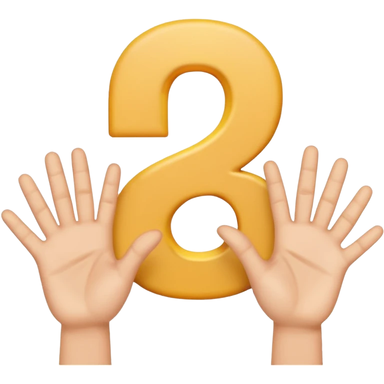 Make the letter S with emoji hands

 emoji