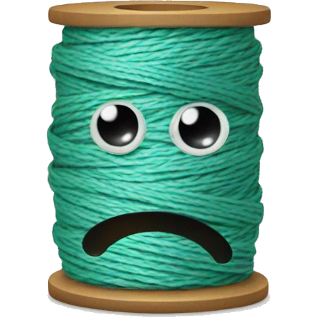 spool of thread which is crying - sad eyes and tears emoji