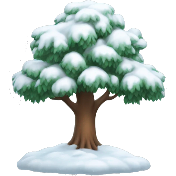 Snowy tree emoji