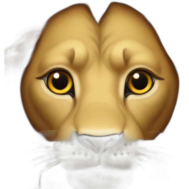 Lion with heart eyes emoji