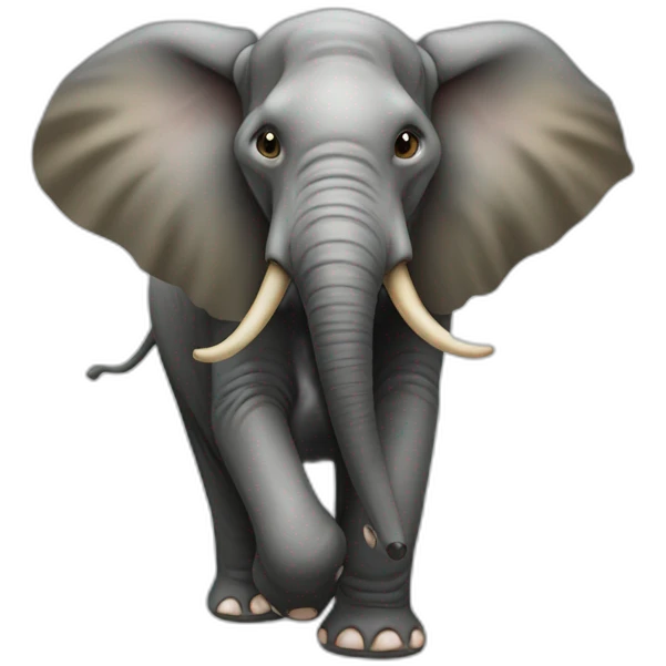 Souris sur éléphant emoji