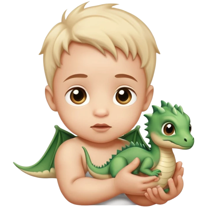 A baby with a micro Draco  emoji