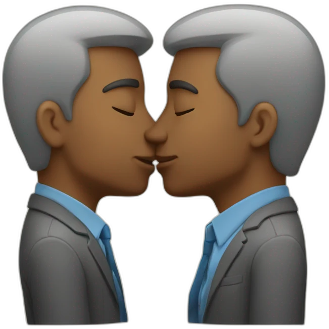 Two men kissing emoji