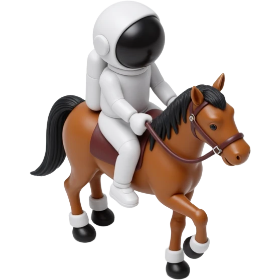 astronaut riding horse  emoji