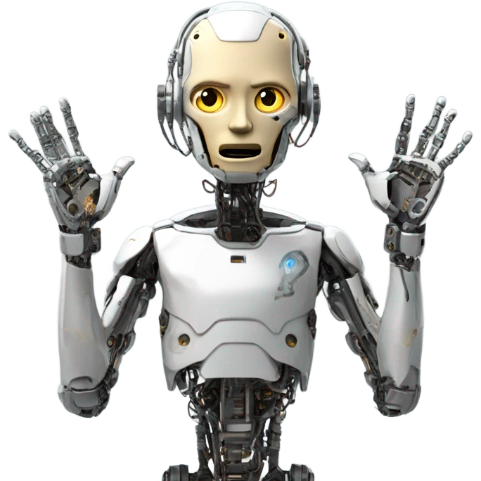 Cyborg surrender emoji