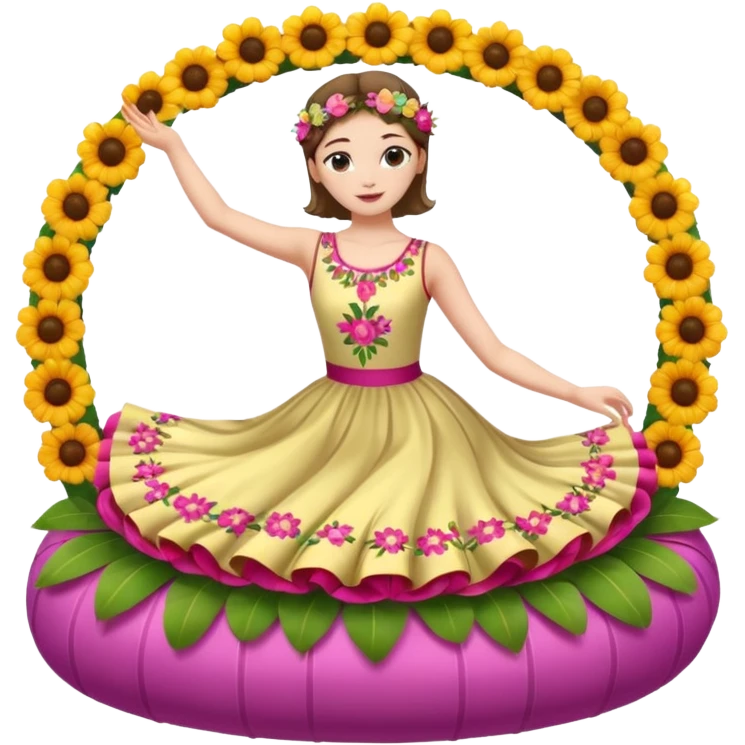 Dancer on the Flower float  emoji