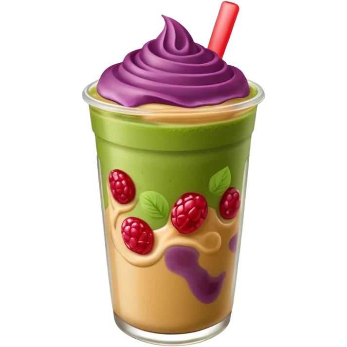 Peanut butter jelly matcha boba emoji