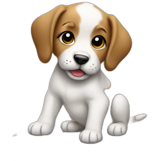 puppy with opened macbook emoji