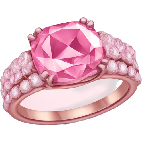 Pink Diamond ring  emoji